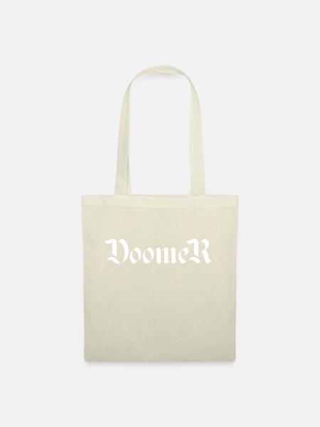 Doomer Text-Logo-Design - Stoffbeutel - Natur