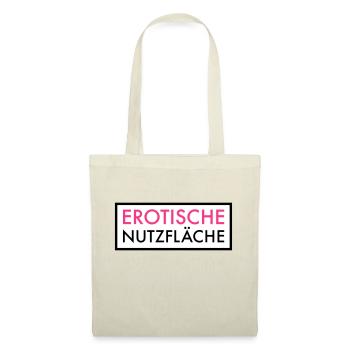 Erotische Nutzfläche | Erotik | Sex | Pärchen Frau - Stoffbeutel - Natur - Vorne