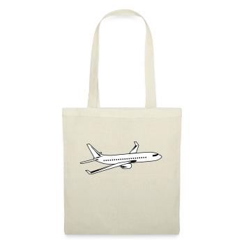Flugzeug - Stoffbeutel - Natur - Vorne