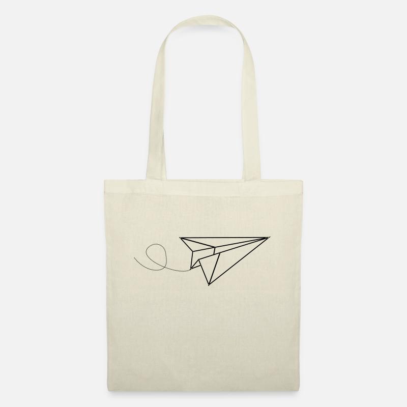 papierflieger origami - Stoffbeutel - Natur