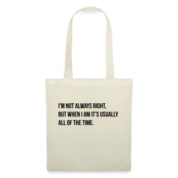 always right - Sac en tissu - nature - Devant