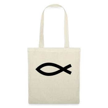 Poisson symbole chrétien - Sac en tissu - nature - Devant