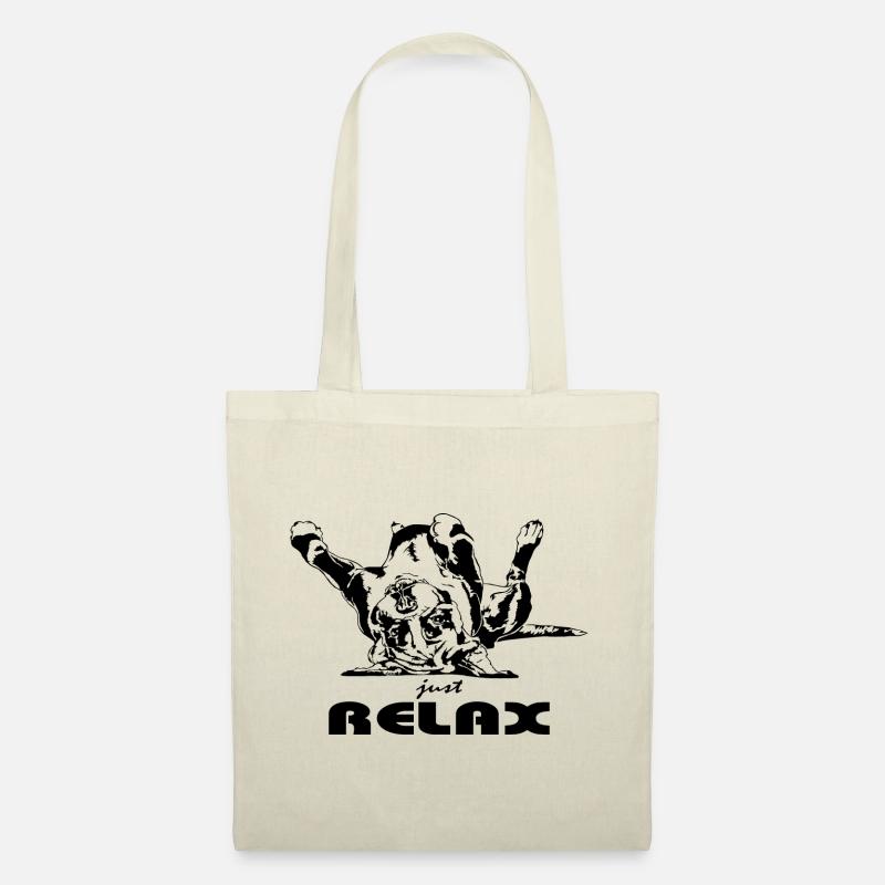 Lustiger BOXER relax Hund Hunde Spruch Wilsigns - Stoffbeutel - Natur