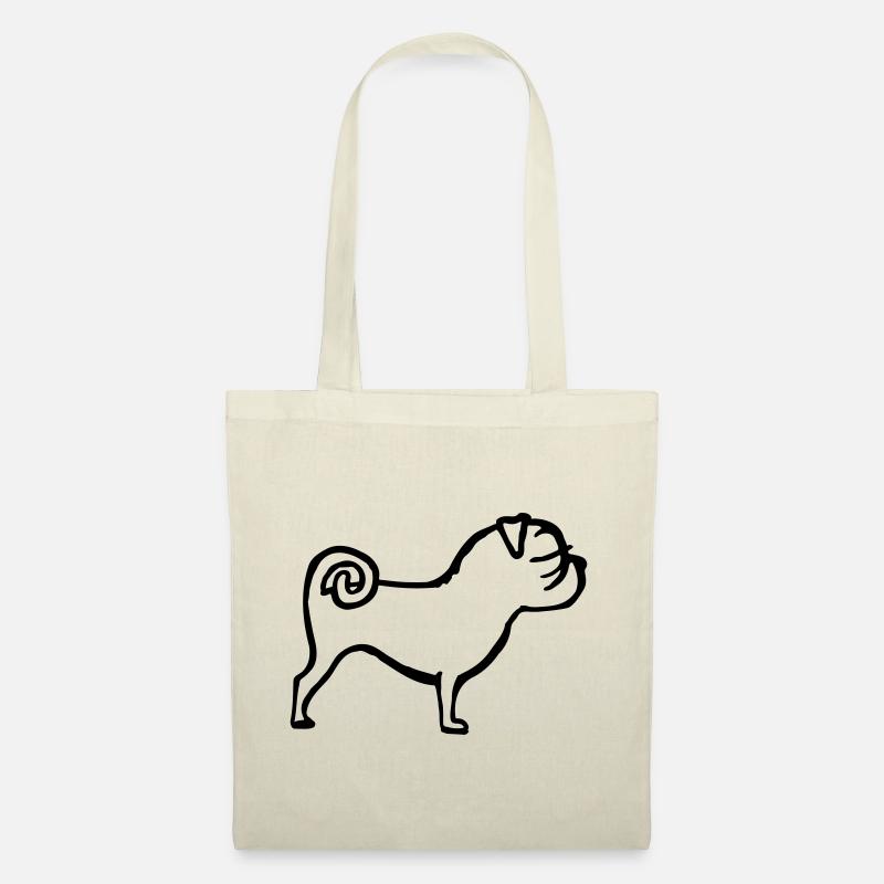 Mops - Stoffbeutel - Natur