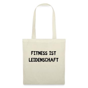 Fitness ist Leidenschaft - Stoffbeutel - Natur - Vorne