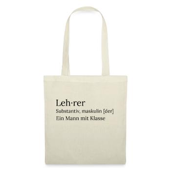 Lehrer Definition lustig - Stoffbeutel - Natur - Vorne