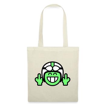 Emoticon Grin with moped helmet & stinky finger - Tote Bag - nature - Front