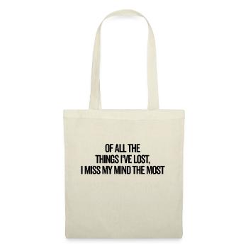 Mon me manque le plus - Sac en tissu - nature - Devant