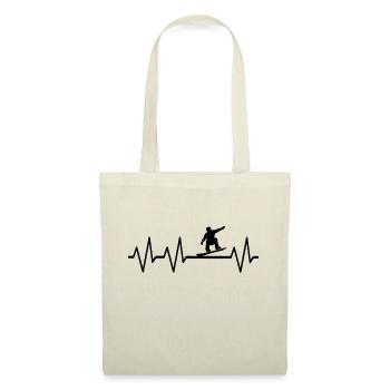 Snowboard Snowboarder - Sac en tissu - nature - Devant
