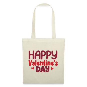 Happy Valentine's Day - Stoffbeutel - Natur - Vorne