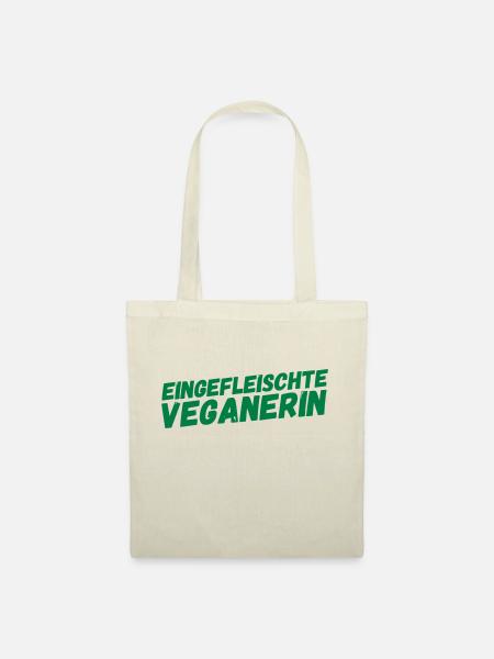 eingefleischte Veganerin - Stoffbeutel - Natur