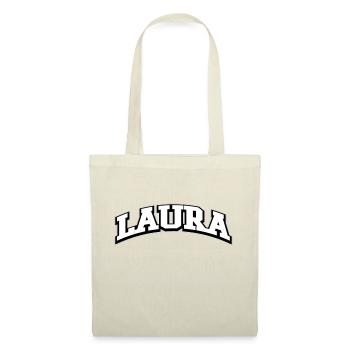 Laura College Uni Schul Geschenk - Stoffbeutel - Natur - Vorne