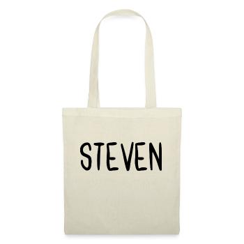 Steven Custom Name Font Text Birthday - Tote Bag - nature - Front