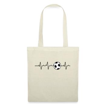 Fussball Herzschlag - Stoffbeutel - Natur - Vorne
