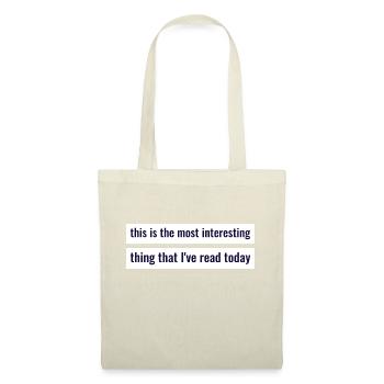 t shirt with a funny quote about reading - Tote Bag - nature - Front