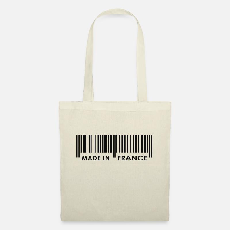 Made in Frankreich Barcode - Stoffbeutel - Natur