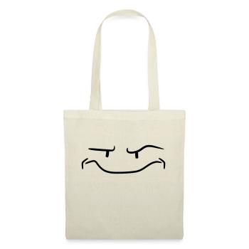 visage drôle monstre sceptique cool bande dessinée - Sac en tissu - nature - Devant
