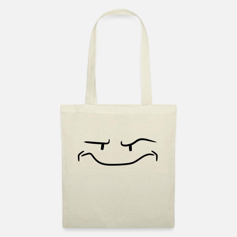 lustiges gesicht monster skeptisch cool comic cart - Stoffbeutel - Natur