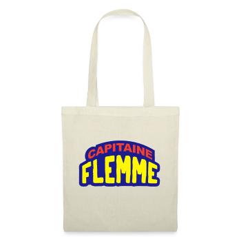 Capitaine flemme humour super héros - Sac en tissu - nature - Devant