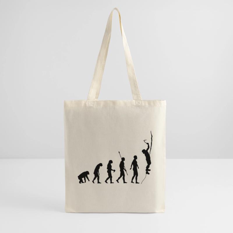 Evolution des Menschen, Eisklettern, Eiskletterer Stoffbeutel