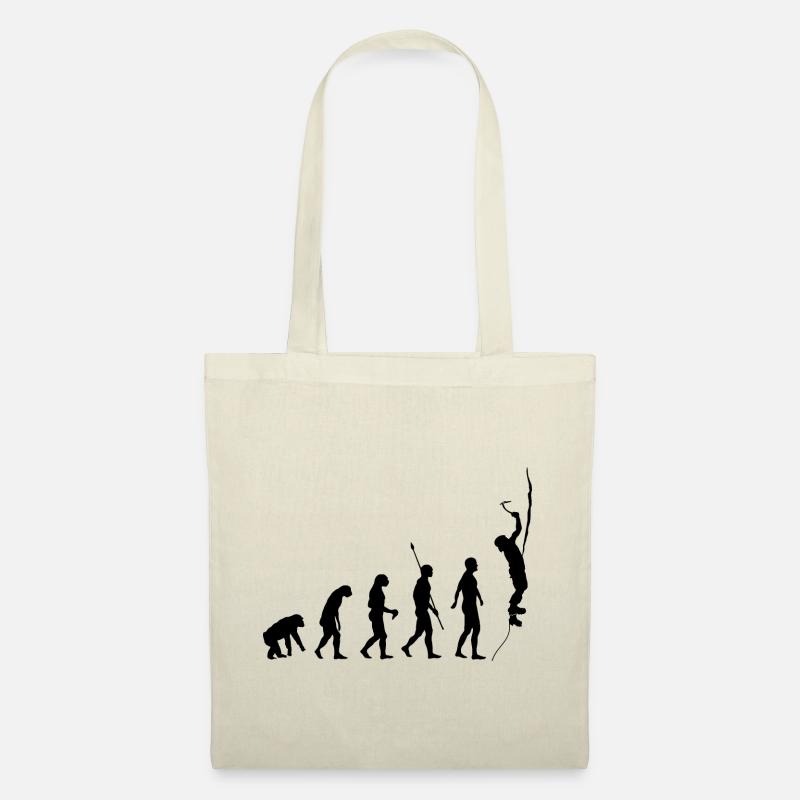 Évolution humaine, escalade sur glace, grimpeurs sur glace - Sac en tissu - nature