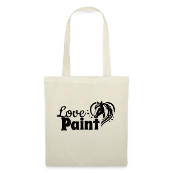 Paint Love Herz Pferdekopf - Stoffbeutel - Natur - Vorne