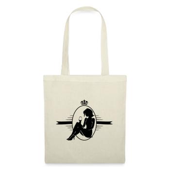 Woman Silhouette Celebrating Bottle Drinking - Tote Bag - nature - Front