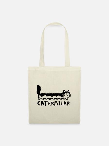 Chat chenille CATerpillar - Stoffbeutel - Natur