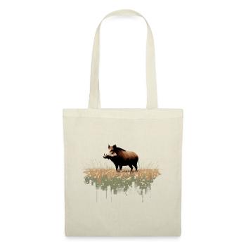 Wildschwein - Stoffbeutel - Natur - Vorne