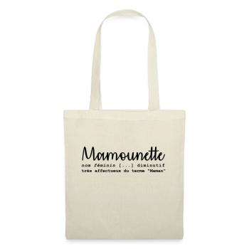 Définition mamounette - Sac en tissu - nature - Devant