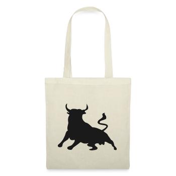 Logo de taureau - Sac en tissu - nature - Devant