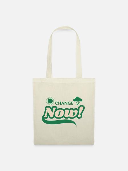 Change Now - Stoffbeutel - Natur