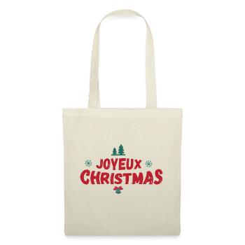 Joyeux christmas Noël - Sac en tissu - nature - Devant