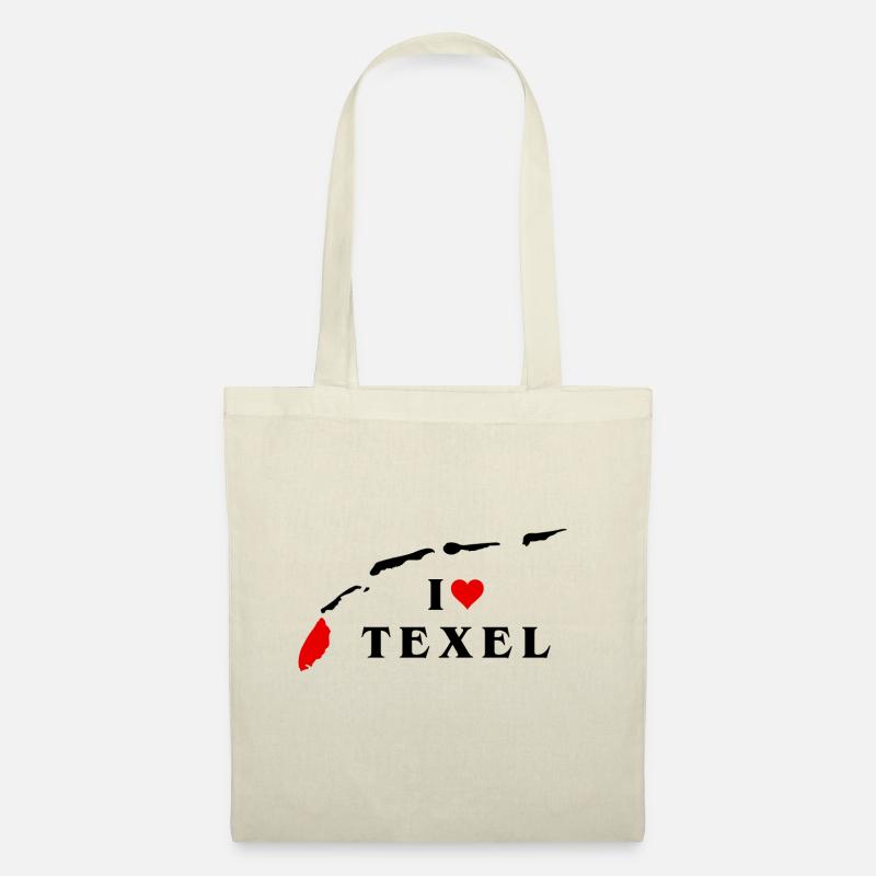 Ich liebe Texel - Stoffbeutel - Natur