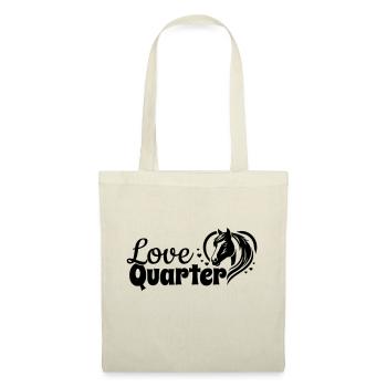 Quarter Love Herz Pferdekopf - Stoffbeutel - Natur - Vorne