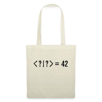 Best Quantum Joke Ever: Bra-Ket = 42 (Grunge) - Tote Bag - nature - Front