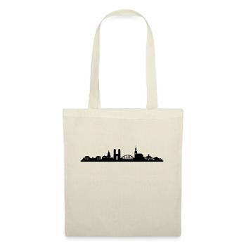 Skyline Saarbrücken Silhouette - Stoffbeutel - Natur - Vorne