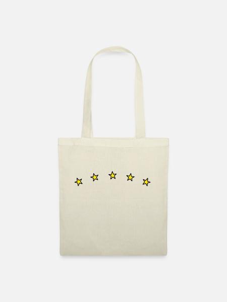 Five Yellow Stars - Stoffbeutel - Natur