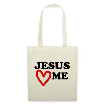 Jesus loves me heart loves me - Tote Bag - nature - Front