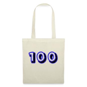 100. 100 JAHRE. 100-JÄHRIGES JUBILÄUM. 100. GEBURTSTAG - Stoffbeutel - Natur - Vorne