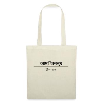 I am unique Mantra Affirmation Sanskrit Yoga - Tote Bag - nature - Front