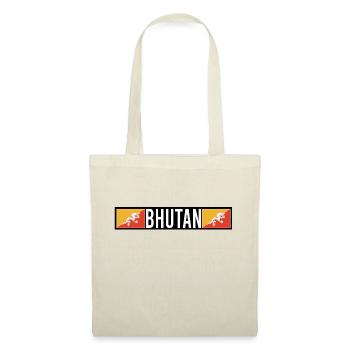 Bhutan Flagge Geschenk - Stoffbeutel - Natur - Vorne