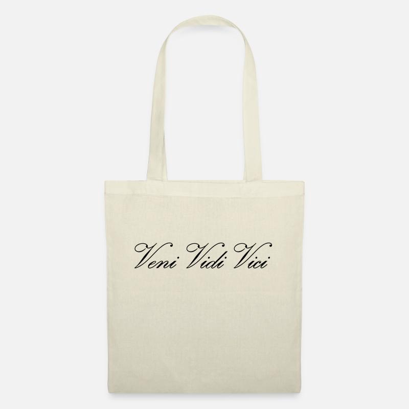 Veni Vidi Vici Calli text - Tote Bag - nature