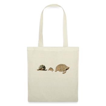 Famille de tortues - Sac en tissu - nature - Devant