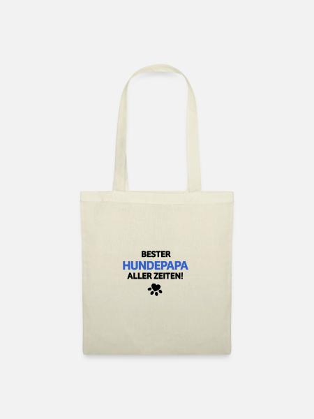 Bester Hundepapa aller Zeiten - Stoffbeutel - Natur