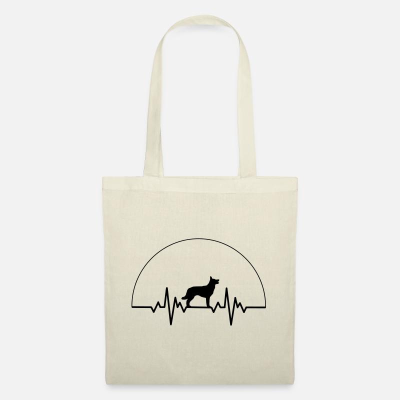 Herzschlag Australian Kelpie - Stoffbeutel - Natur