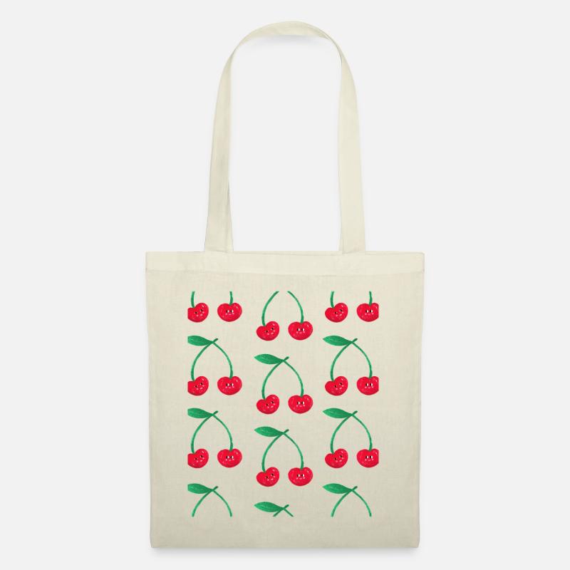 Kirsche-Liebe - Stoffbeutel - Natur