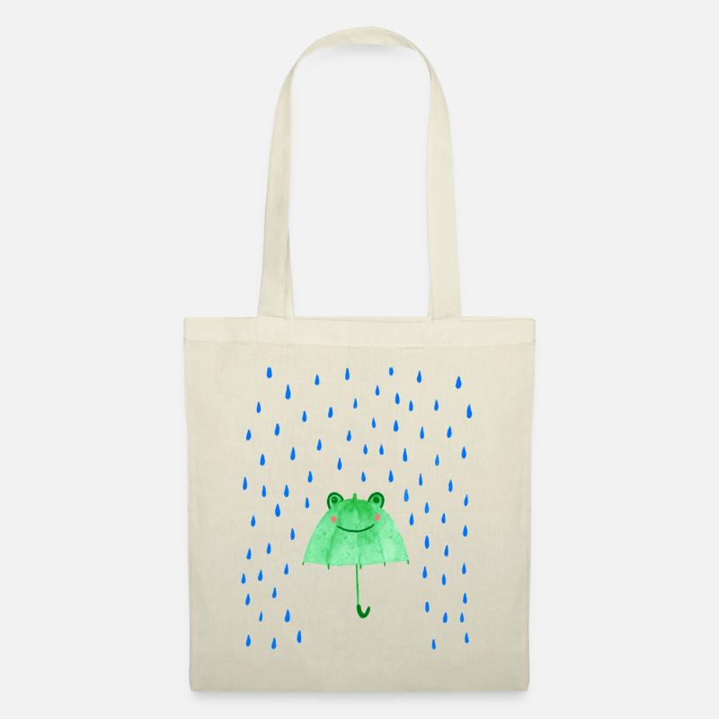 Frosch-Regenschirm - Stoffbeutel - Natur
