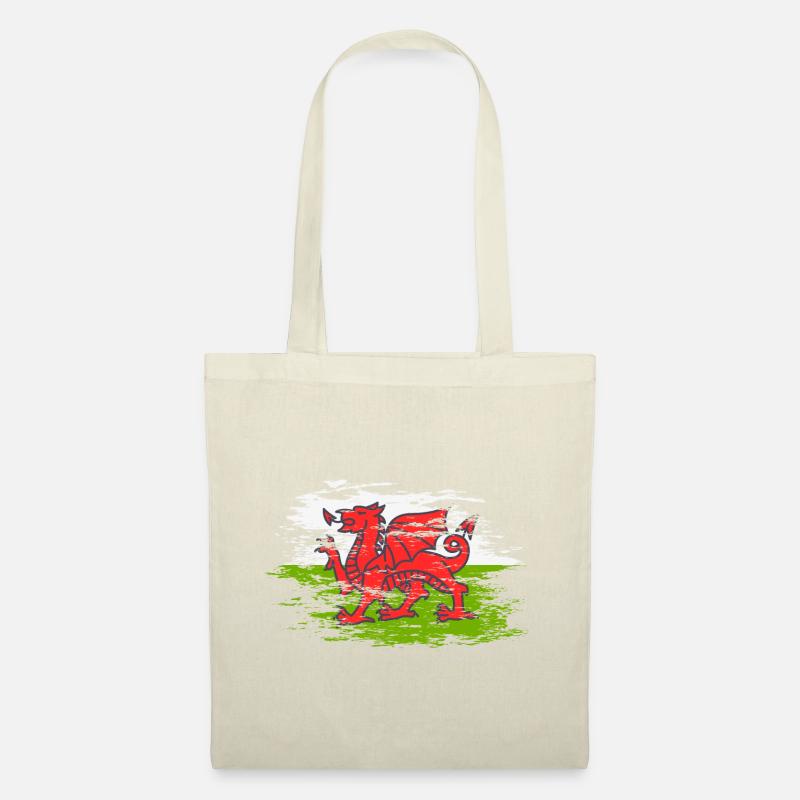 Wales Flagge used - Stoffbeutel - Natur