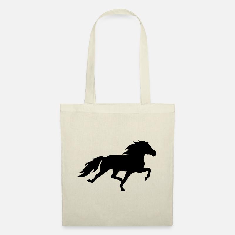 Cheval islandais dans le pass de course - Sac en tissu - nature